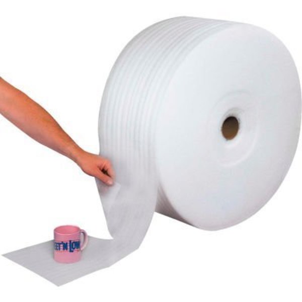 The Packaging Wholesalers Perforated Air Foam Rolls, 24"W x 550'L x 1/8" Thick, White, 3 Rolls CFW18S24P